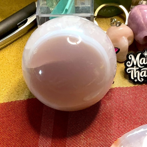 Purple Agate with Quartz “Dragons Eye” Sphere - Picture 1 of 1